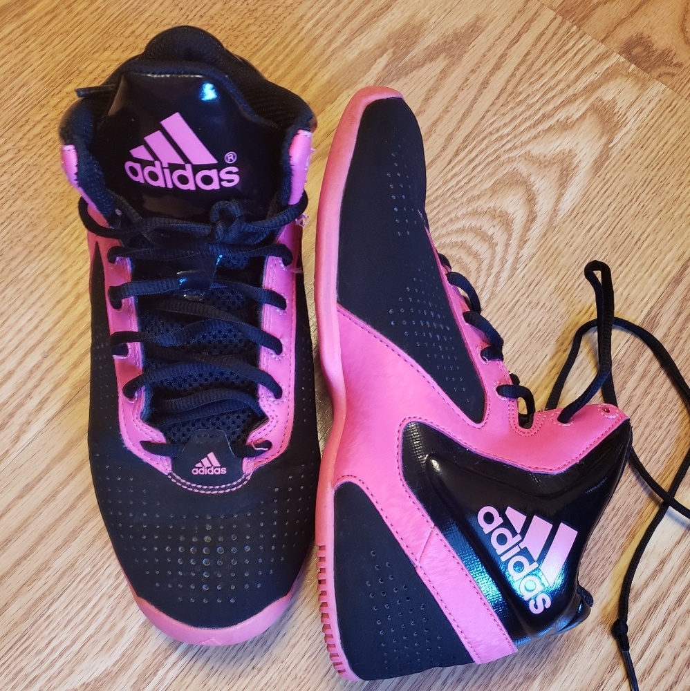 Adidas Pink & Black High Top Shoes